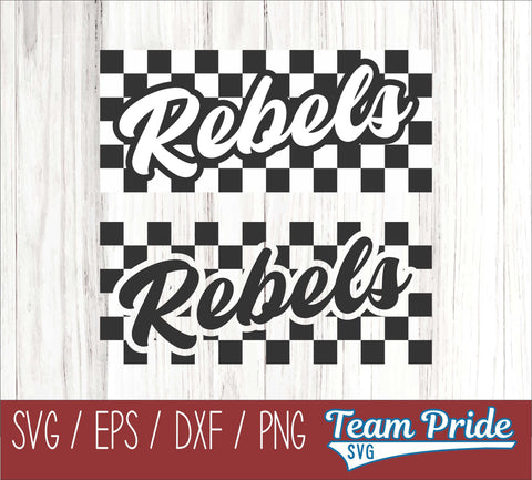 Rebels Retro Team Design SVG Digital Download Printable - SVG, EPS, DXF, PNG SVG Team Pride SVG 