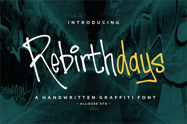 Rebirthdays Font Allouse.Studio 