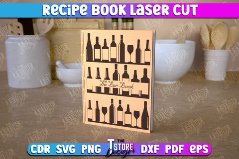 Recipe Book Bundle | Book Cover | Cookbook Recipes | Wooden Binder | CNC Files SVG The T Store Design 