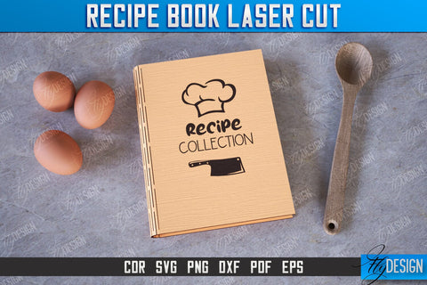 Recipe Books Bundle | Book Cover | Cookbook Recipes | Wooden Binder | CNC Files SVG Fly Design 