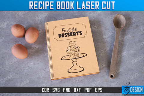 Recipe Books Bundle | Book Cover | Cookbook Recipes | Wooden Binder | CNC Files SVG Fly Design 