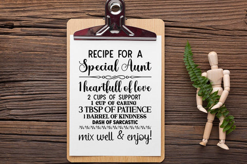 recipe for a special aunt SVG Angelina750 