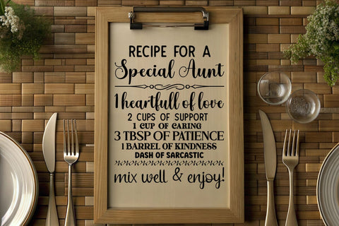 recipe for a special aunt SVG Angelina750 
