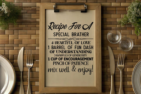 recipe for a special brather SVG Angelina750 