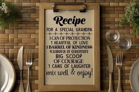 recipe for a special grandpa SVG Angelina750 