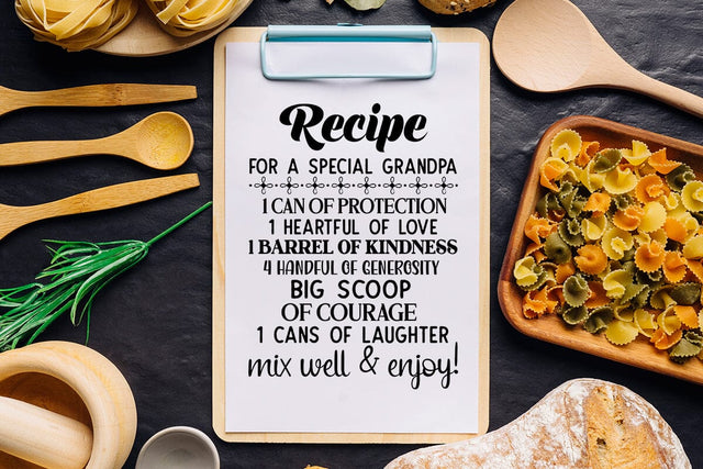 recipe for a special grandpa SVG Angelina750 