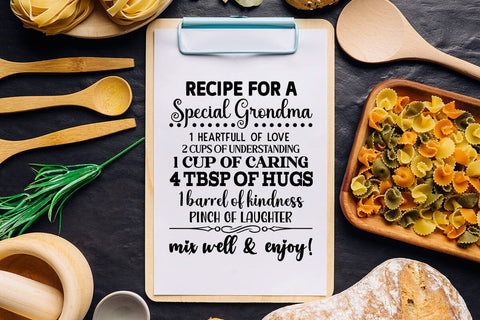 recipe for a special grondma SVG Angelina750 