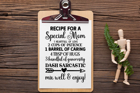 recipe for a special mom SVG Angelina750 