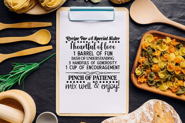 recipe for a special sister SVG Angelina750 