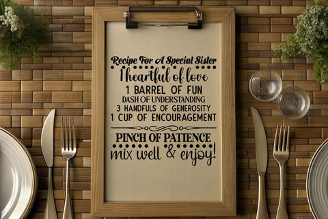 recipe for a special sister SVG Angelina750 