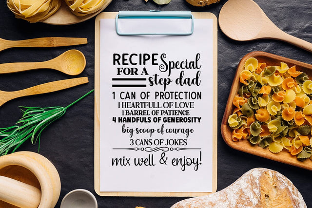 recipe for a special step dad SVG Angelina750 