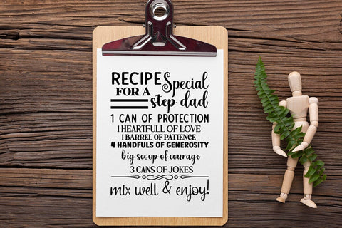 recipe for a special step dad SVG Angelina750 