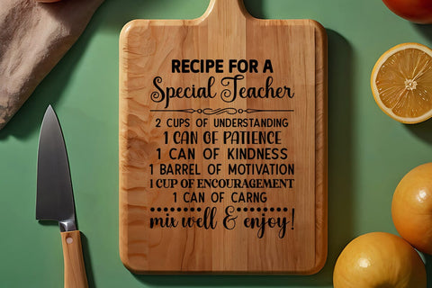 recipe for a special teacher SVG Angelina750 