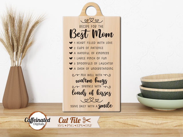 Recipe For The Best Mom svg SVG Caffeinated SVGs 