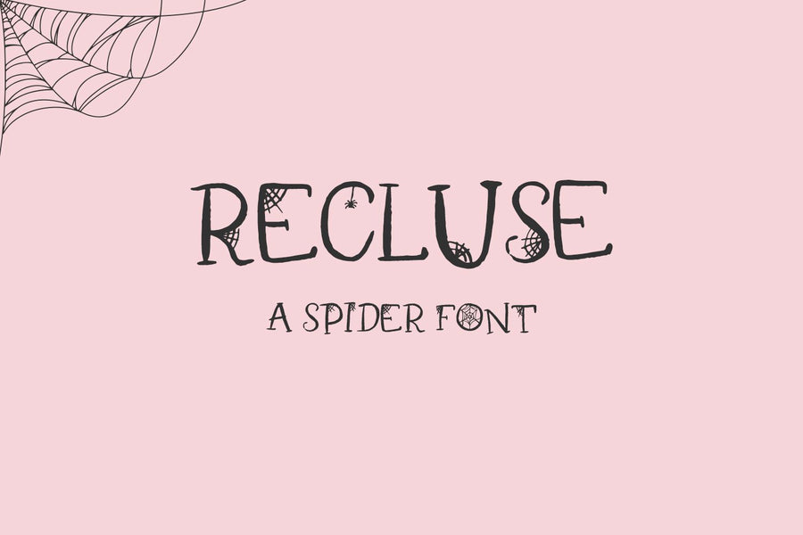 Recluse Spider Display Font