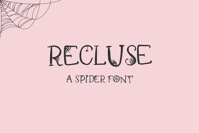 Recluse Spider Display Font Font Beck McCormick 