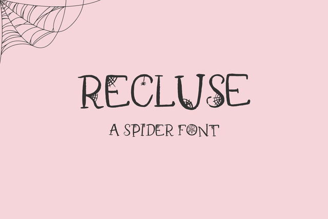 Recluse Spider Display Font Font Beck McCormick 