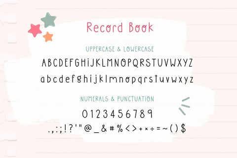 Record Book - Handwritten Font Font AnningArts Design 