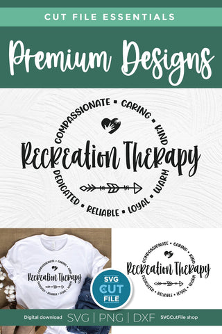 Recreation therapy svg, recreational therapy svg, round circle for men or women SVG SVG Cut File 
