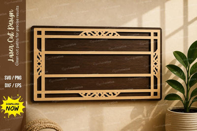 Rectangle Name Plate laser Cut svg Cutting file SVG Regulrcrative 