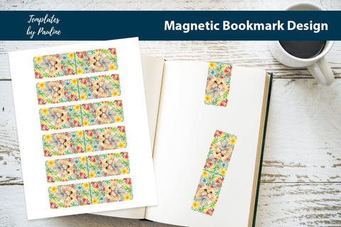 Rectangular Easter Printable Magnetic Bookmark Bundle SVG Templates by Pauline 