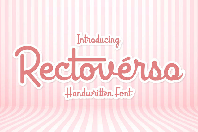 Rectoverso - Retro Script Font studioalmeera 