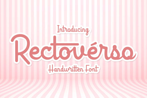 Rectoverso - Retro Script Font studioalmeera 