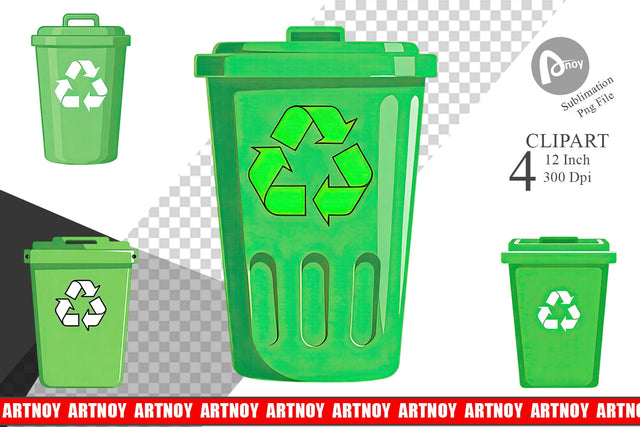 Recycling Bin Clipart Sublimation artnoy 