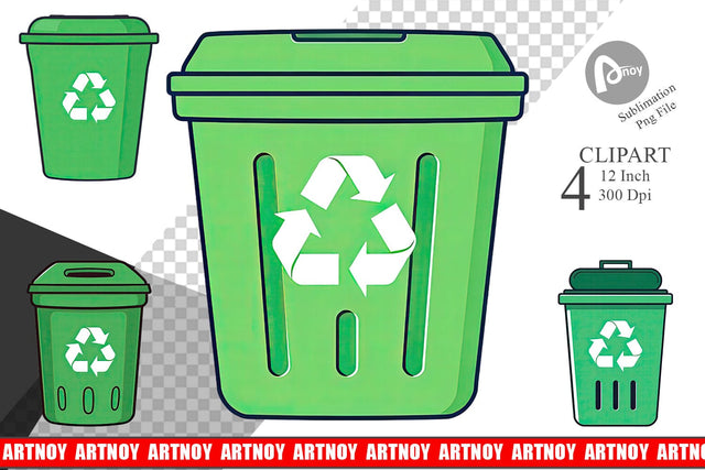 Recycling Bin Clipart Sublimation artnoy 