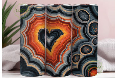 Red Agate Geode 20oz Tumbler Wrap Sublimation PixelChick 