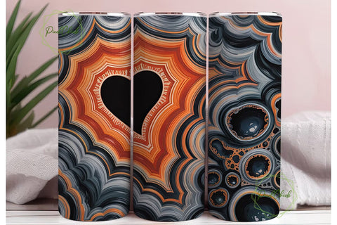 Red Agate Geode 20oz Tumbler Wrap Sublimation PixelChick 