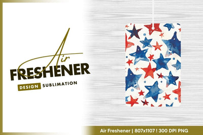 Red and blue watercolor star pattern Sublimation Regulrcrative 