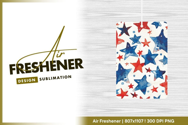Red and blue watercolor star pattern Sublimation Regulrcrative 