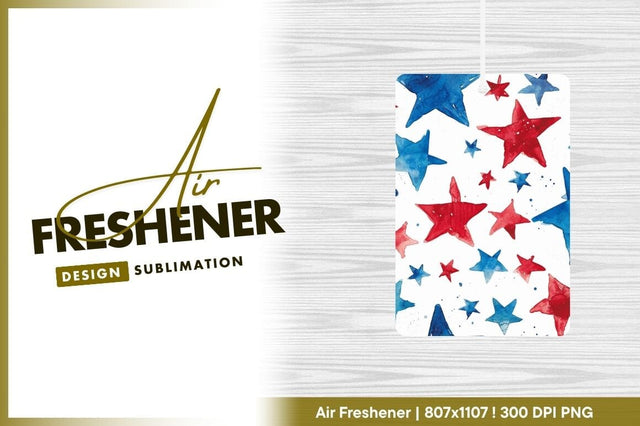 Red and blue watercolor star seamless pattern Sublimation Regulrcrative 
