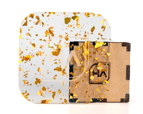 Red and Gold Acrylic Team Bundle | 6 1/8" 12 x 19 Sheets Physical Houston Acrylic 