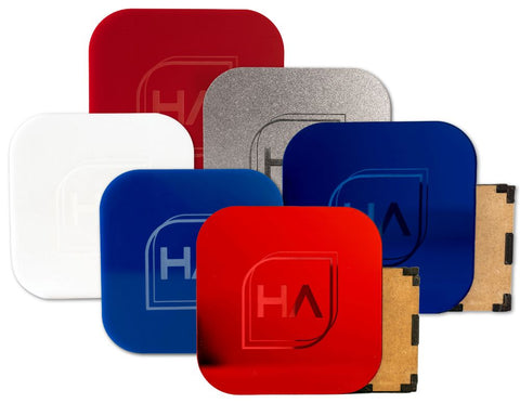Red and Navy Blue Acrylic Team Bundle | 6 1/8" 12 x19" Sheets Physical Houston Acrylic 