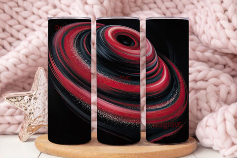Red & Black Abstract 20oz Tumbler Wrap Sublimation DesignSVG 