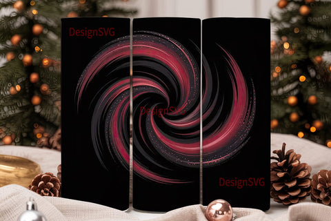 Red & Black Abstract 20oz Tumbler Wrap Sublimation DesignSVG 