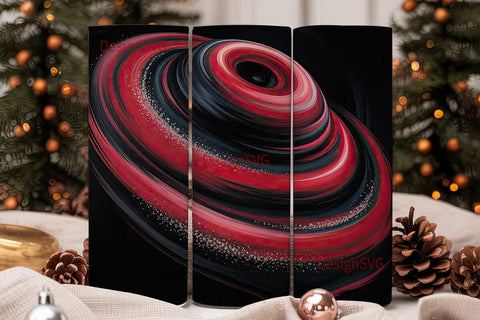 Red & Black Abstract 20oz Tumbler Wrap Sublimation DesignSVG 