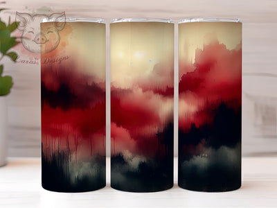 Red Black Tumbler, Abstract Background, 20oz Tumbler Wrap, PNG Sublimation, Bold Colors, Modern Decor, Stylish Tumbler Sublimation Lara' s Designs 