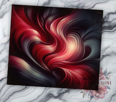 Red Black Tumbler Wrap, Valentine's Day Pattern, Seamless Design PNG, Sublimation 20oz Tumbler, Love Theme Drinkware, Romantic Tumbler Art, Heart Pattern Wrap Sublimation Li Zamperini 