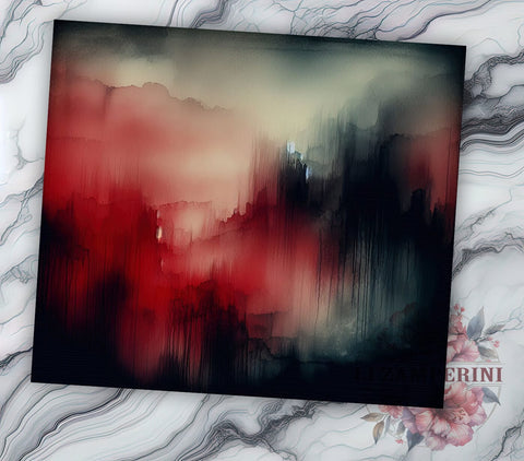 Red Black Tumbler Wrap, Valentine's Day Pattern, Seamless Design PNG, Sublimation 20oz Tumbler, Love Theme Drinkware, Romantic Tumbler Art, Heart Pattern Wrap Sublimation Li Zamperini 