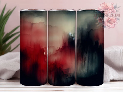 Red Black Tumbler Wrap, Valentine's Day Pattern, Seamless Design PNG, Sublimation 20oz Tumbler, Love Theme Drinkware, Romantic Tumbler Art, Heart Pattern Wrap Sublimation Li Zamperini 