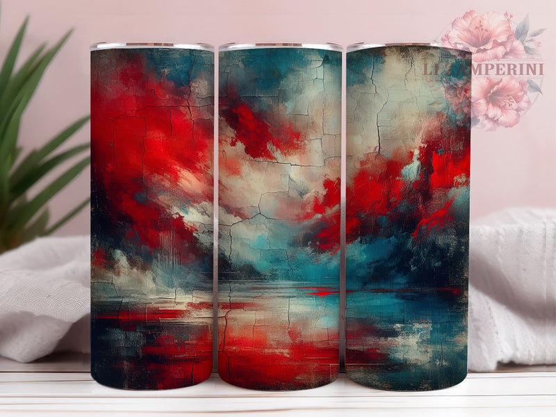 Red Blue Tumbler Wrap, Sports Colors Design, Sublimation 20oz Tumbler, Athletic Drinkware, Team Spirit Wrap, Sports Fan Gift, Colorful Tumbler Art Sublimation Li Zamperini 