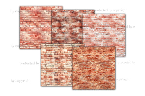 Red Brick Wall Papers | Grunge Digital Texture Digital Pattern GlamArtZhanna 