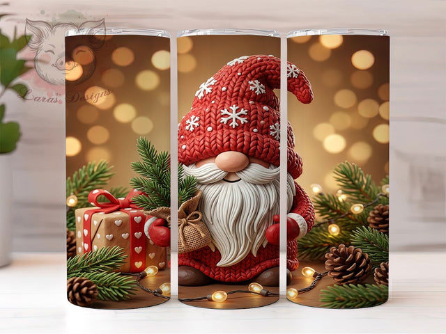 Red Christmas Gnome 20oz Tumbler, Red Christmas Gnome, Christmas Gnome, Red Gnome Tumbler, Gnome Tumbler Wrap, 20oz Tumbler Wrap, Red Gnome PNG, Christmas Gnome PNG Sublimation Lara' s Designs 
