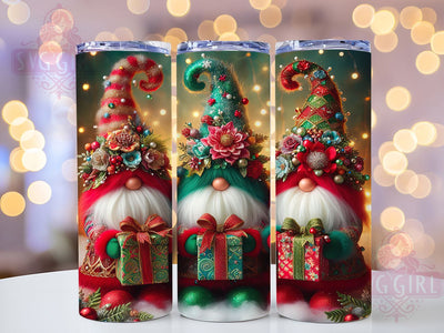 Red Christmas Lights Gnome Tumbler, Red Christmas Lights Sublimation Design, Festive Gnome Art, 20oz Holiday Tumbler, Whimsical Gnome Mug, Stylish Xmas Cup, Bright Christmas Wrap Sublimation SvggirlplusArt 