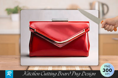 Red Clutch Bag Isolated Cutting Board Sublimation Regulrcrative 