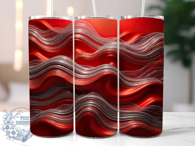 Red Diamond Glitter 20oz Tumbler, Glitter Tumbler, Red Diamond Design, 20oz Tumbler Wrap, Bling Drinkware, Holiday Decor, Sparkly Gift, Sublimation Art Sublimation ToriDesigns 