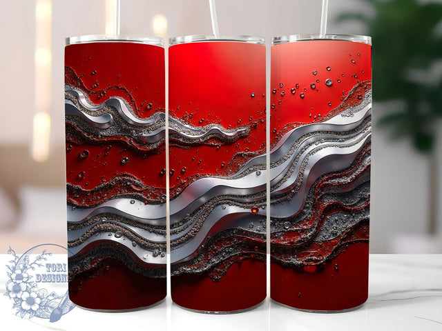 Red Diamond Glitter 20oz Tumbler, Glitter Tumbler, Red Diamond Design, 20oz Tumbler Wrap, Bling Drinkware, Holiday Decor, Sparkly Gift, Sublimation Art Sublimation ToriDesigns 